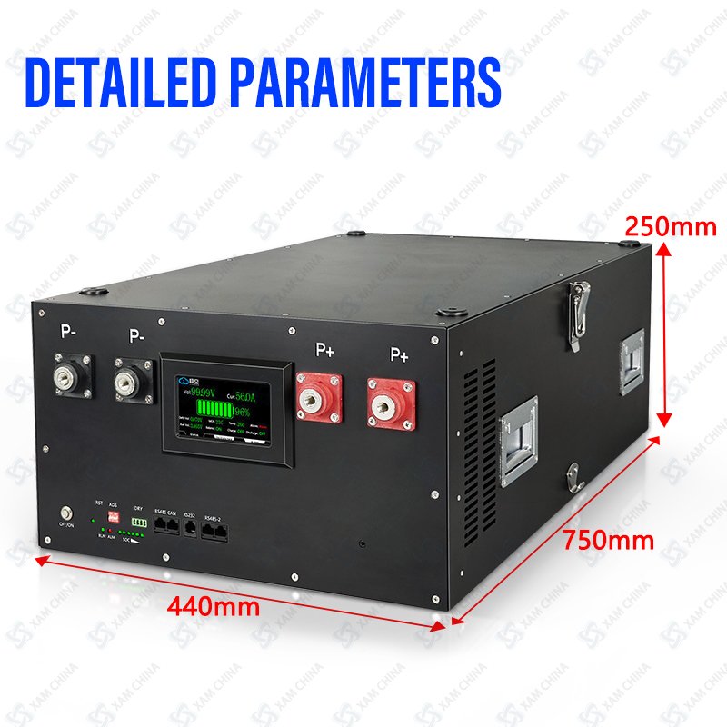 Customizable 5kw 10kw 15kw Solar System Home Storage Ups Base Station Battery LiFePo4 Server Rack Battery Metal Box/Case