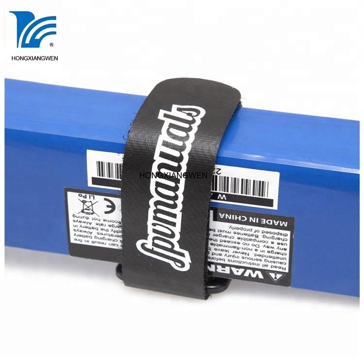 Anti slip black hook loop lipo battery strap with buckle