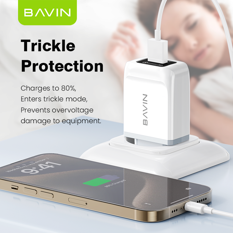 BAVIN custom wholesale PC388Y QC3.0 FCP AFC 3.1A EU usb wall mobile phone fast charging charger
