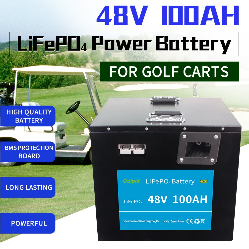 Golf Car Parts & Accessories Long Cycle Life Small Motive Power EV LifePo4 Battery Rechargeable 72 volt 36V 48V Golf Car