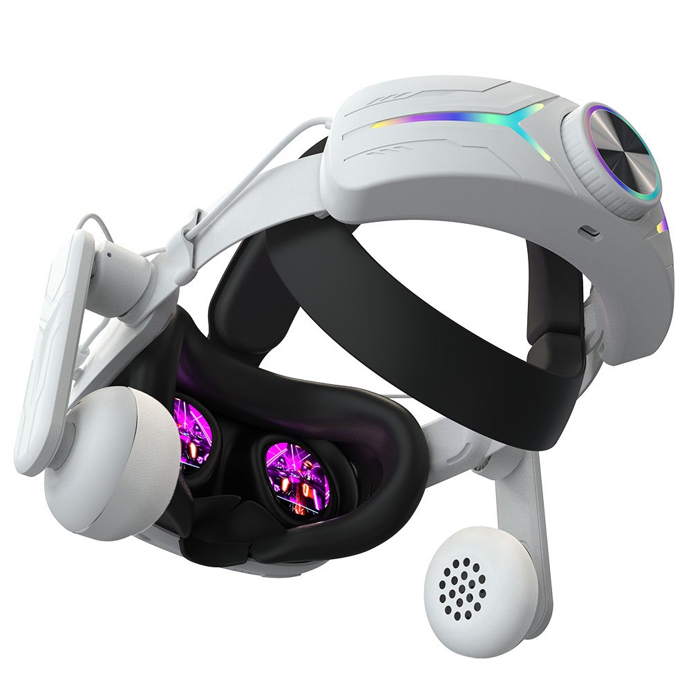 VR Head Strap With 8000 mAh Battery With Earphone RGB Light Elite Strap For Meta Oculus Quest 3 VR Accessories