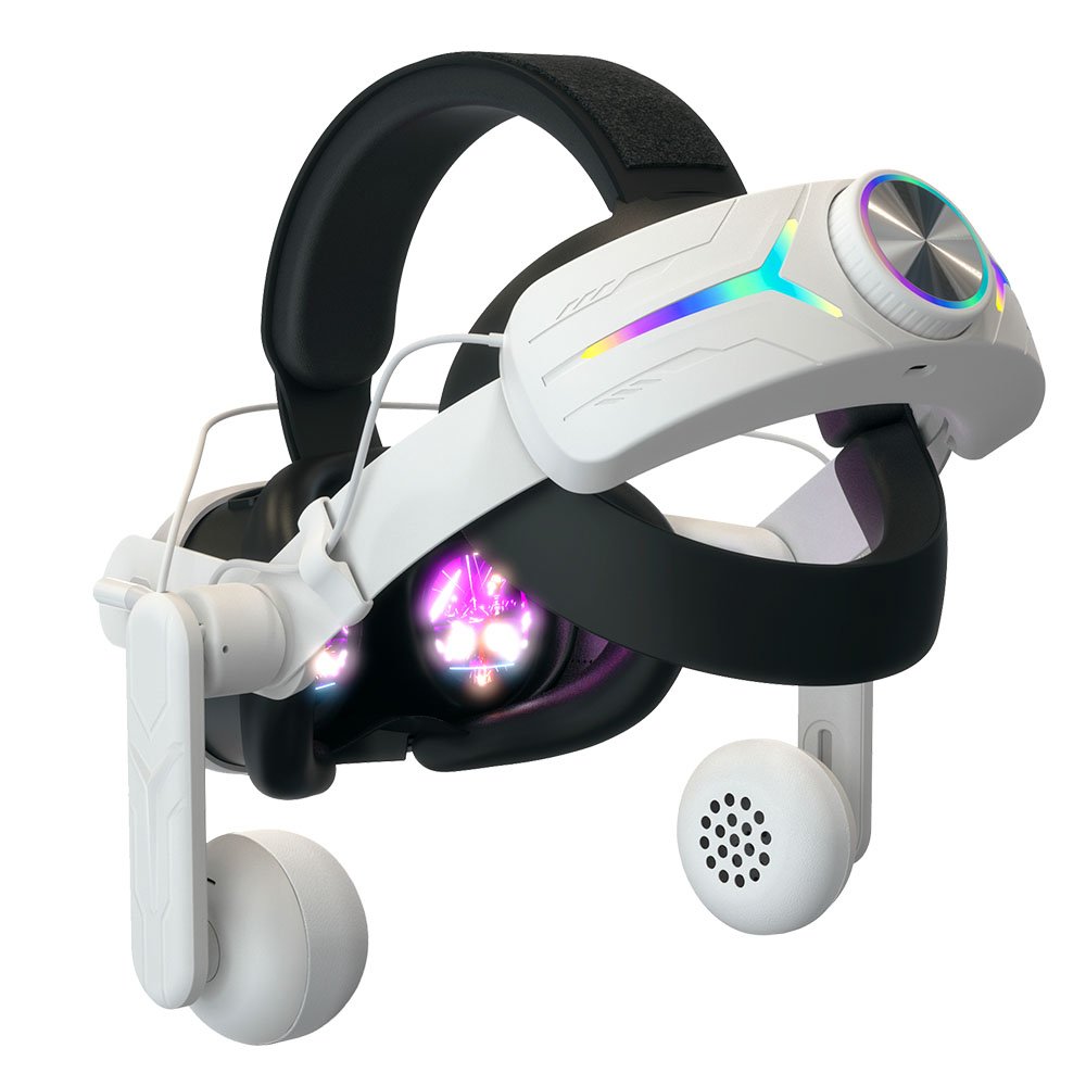 VR Head Strap With 8000 mAh Battery With Earphone RGB Light Elite Strap For Meta Oculus Quest 3 VR Accessories