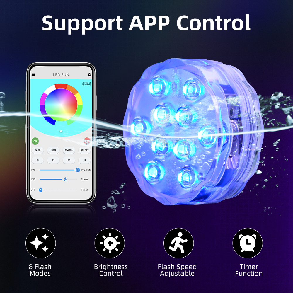 Waterproof Hot Tub Lights Small Home Swimming Pool Underwater Bath Light Decoration Luces Para Piscinas Dentro De Agua