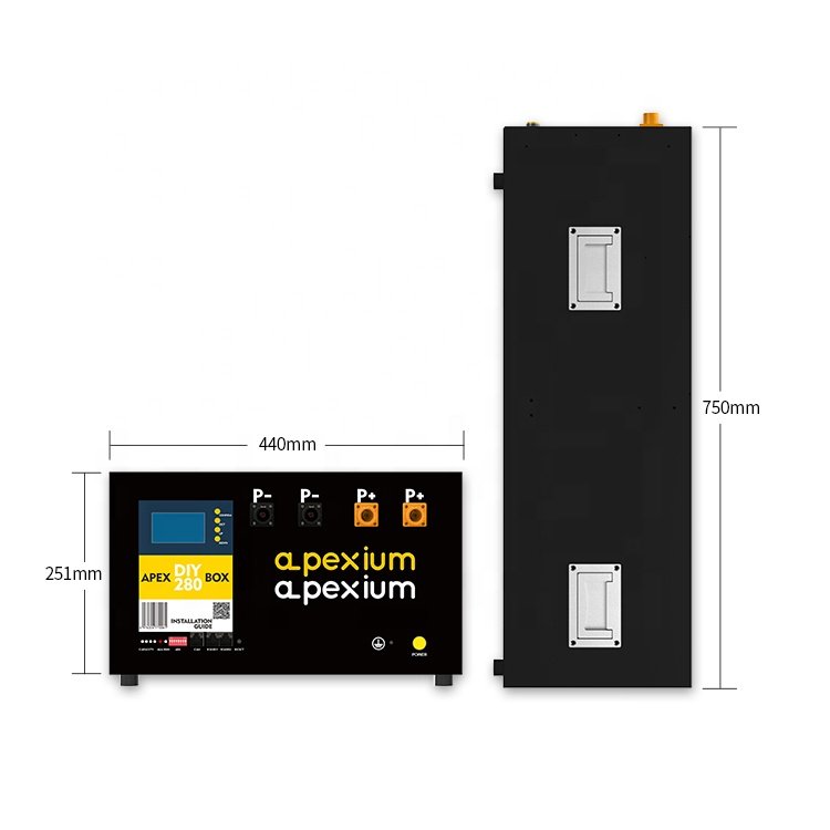 Apexium EU USA Stock 16S EV 48V CATL 280Ah Lifepo4 Batteries DIY Box 10kwh 15kwh Lithium Battery Pack Apex Empty Box With BMS