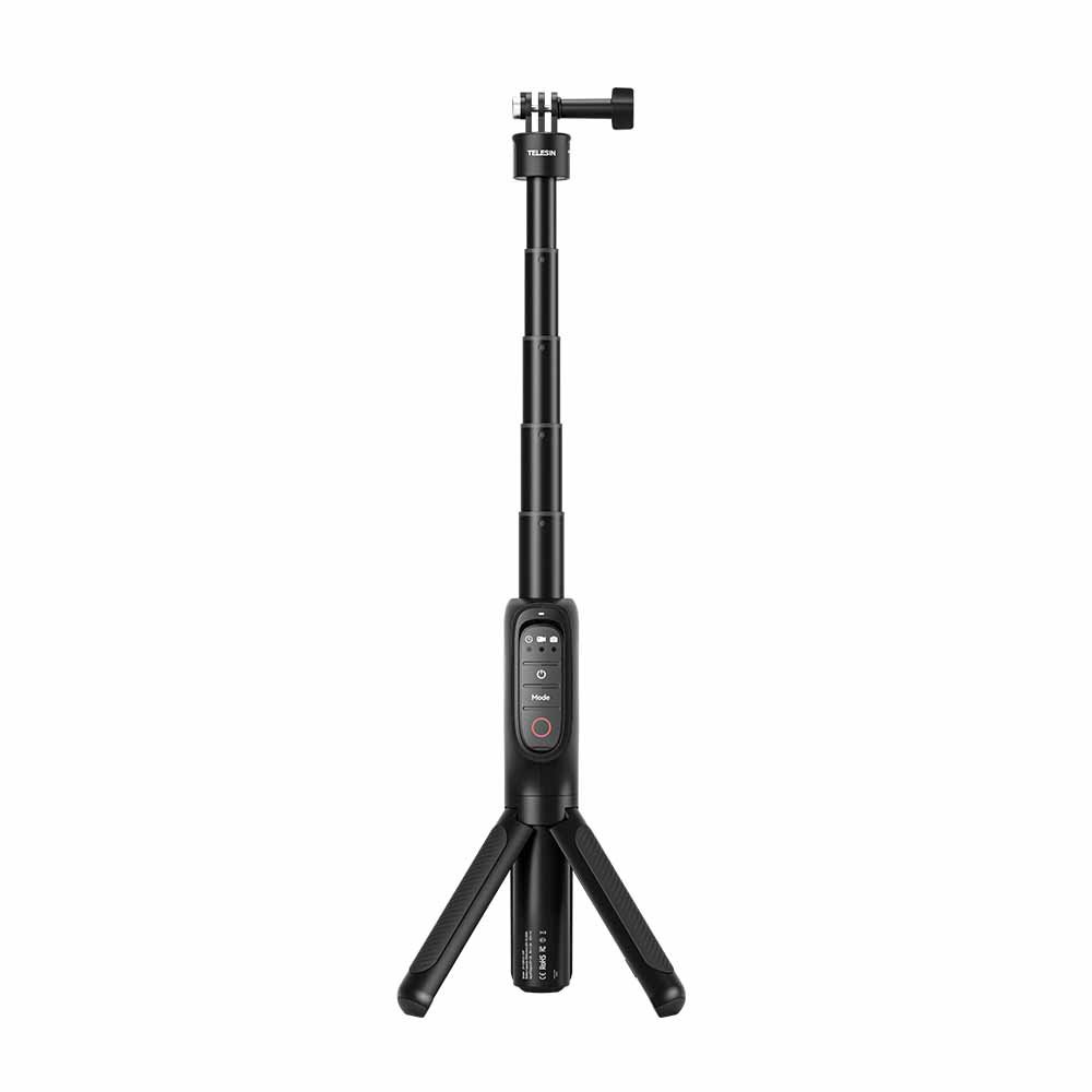 TELESIN camera accessories for go pro hero 13 12 11 10 9 max 5000 mAh charging integrated tripod remote control selfie stick