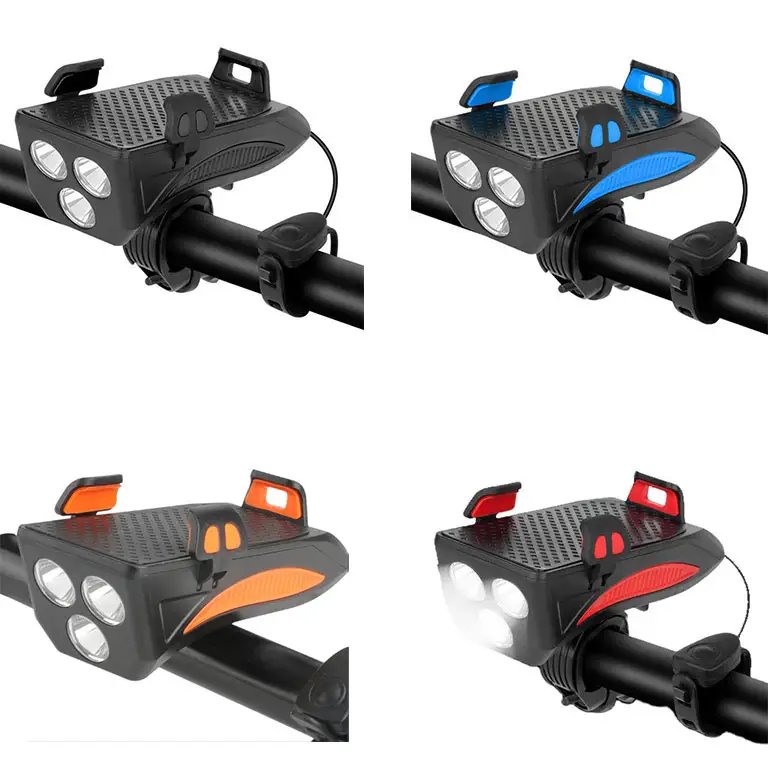 High Quality Lighting Usb Multifunctional Lumen Led Bike Headlight Front Bracket Bicycle Light Set bike accessories bmx