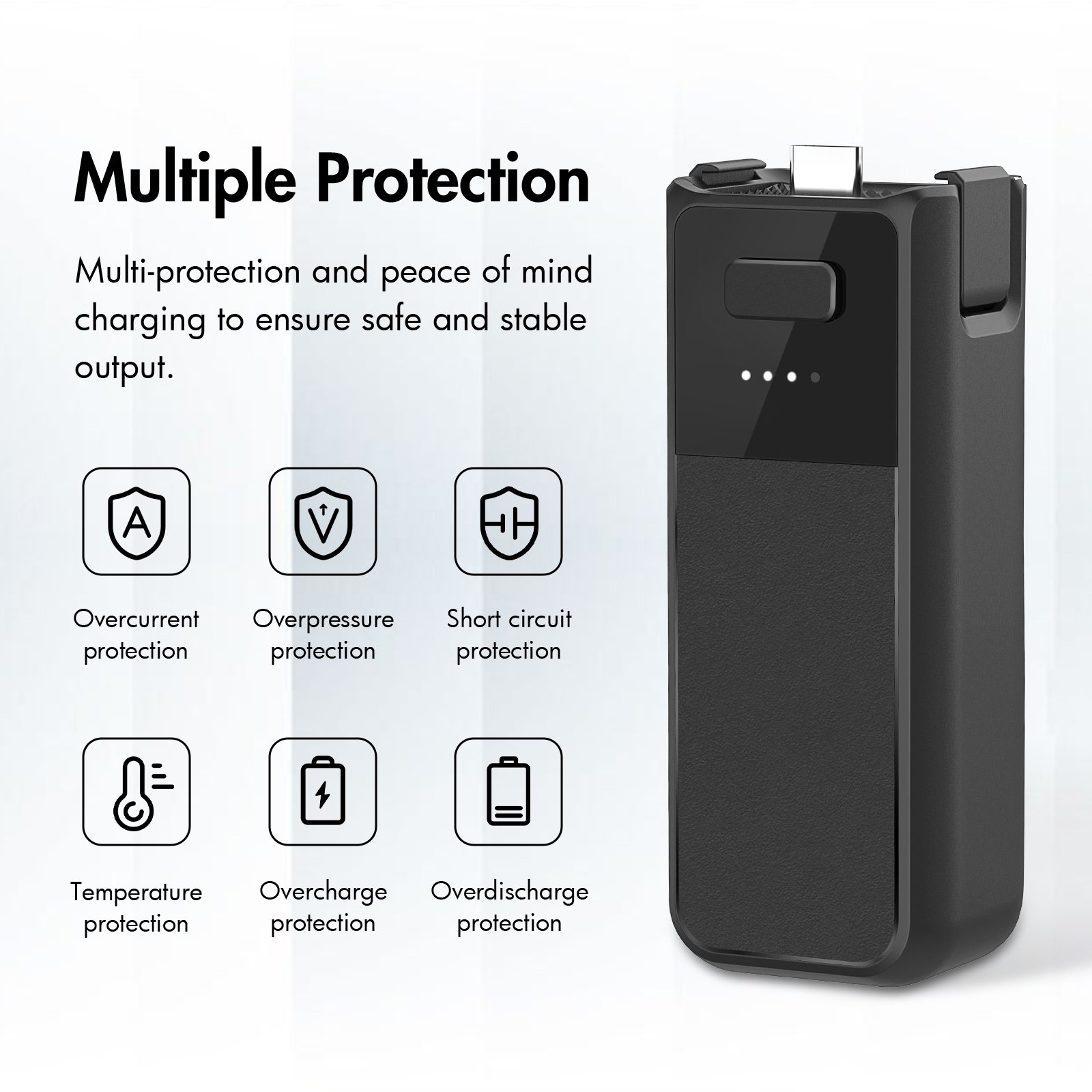 Compatible with DJI Osmo Pocket 3 Battery Handle, 2800mAh Portable Power Handle Ideal for DJI Osmo Pocket 3 Camera Accessories