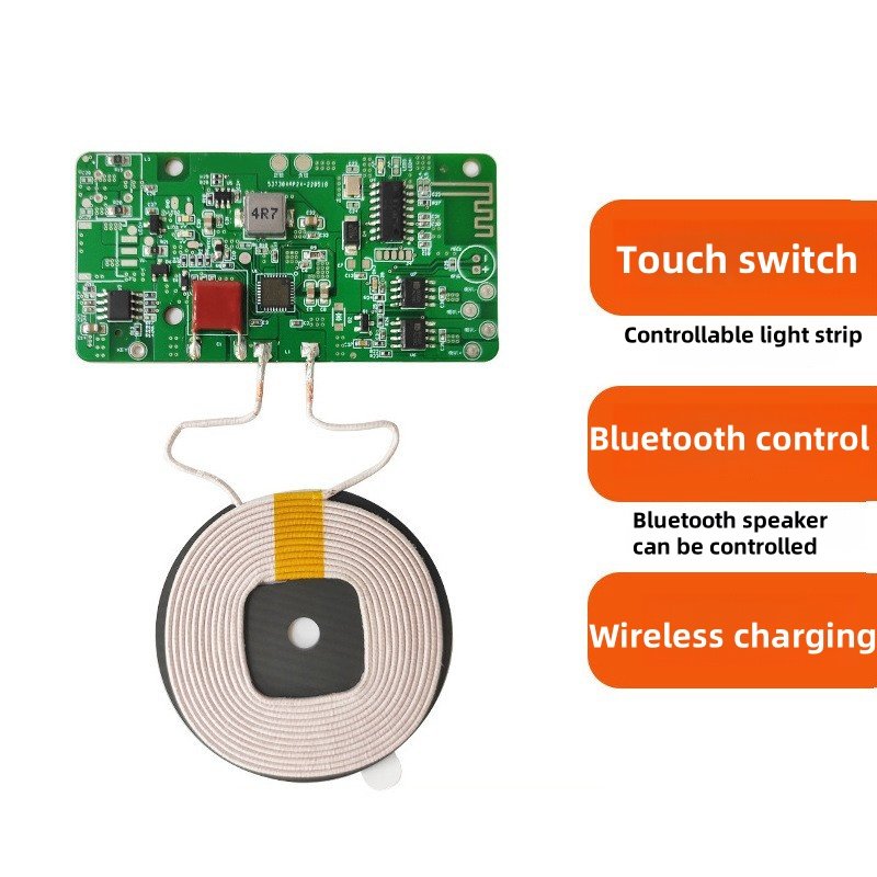 Smart bedside table BT audio touch light with usb output mobile phone wireless charging multi-in-one motherboard module