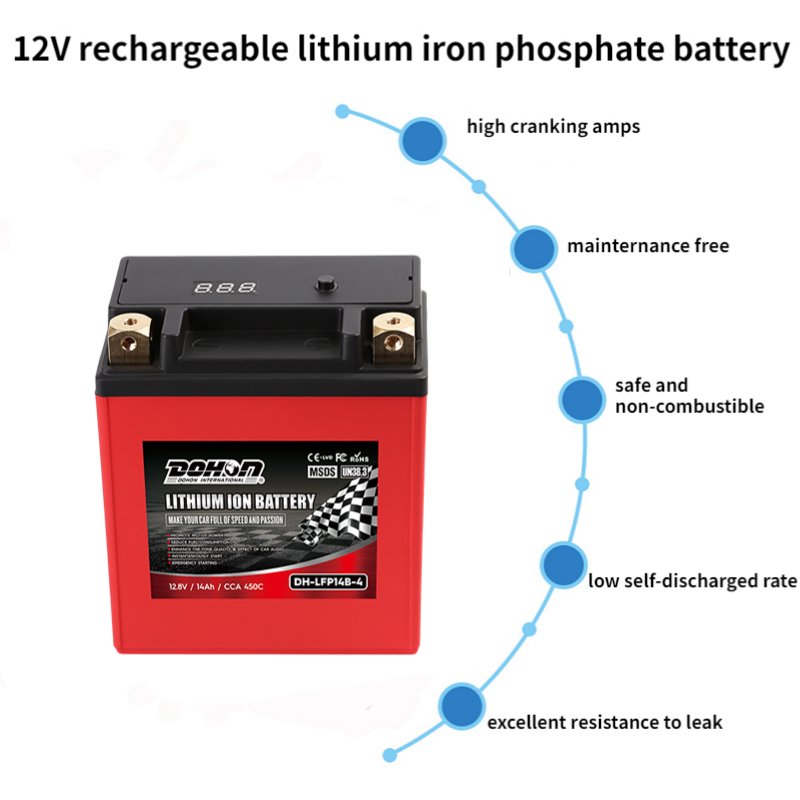 Motorcycle starting batteries LFP14B-4 two wheeler accessories Cheap Battery for Motorcycle