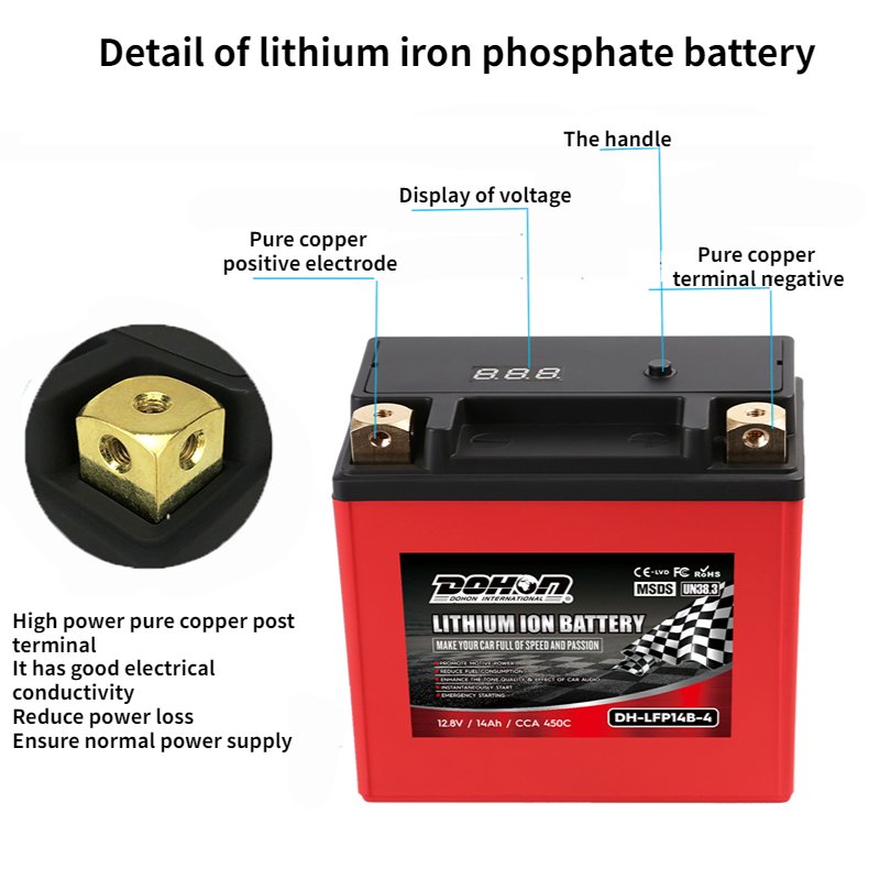 Motorcycle starting batteries LFP14B-4 two wheeler accessories Cheap Battery for Motorcycle
