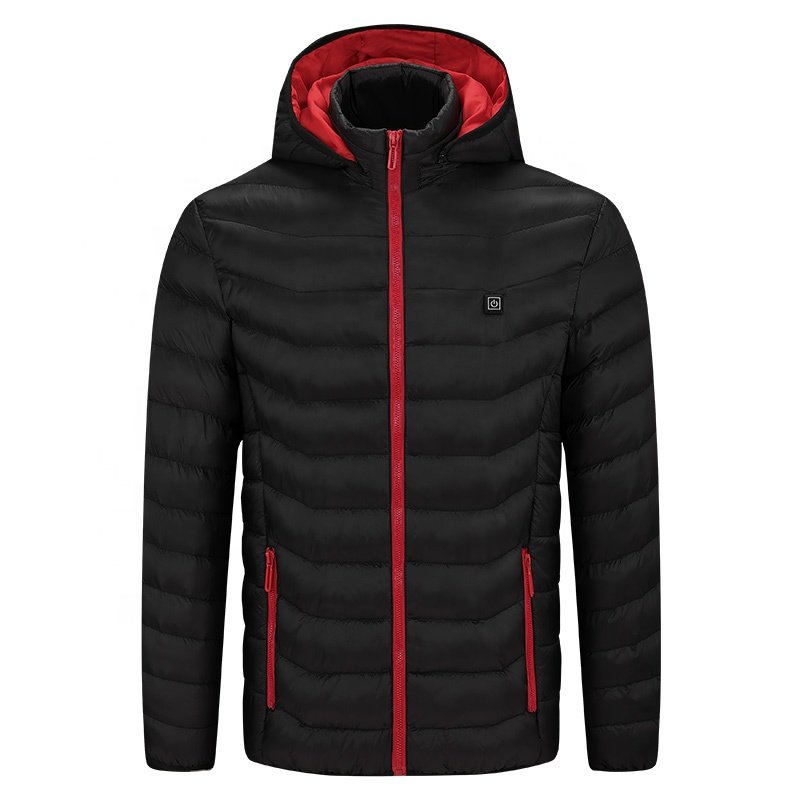 Upgraded USB Electric Heated Lightweight Rechargeable 5 Zone Heating Waistcoat Puffer Jacket Coat Thick-Power Bank NOT Included