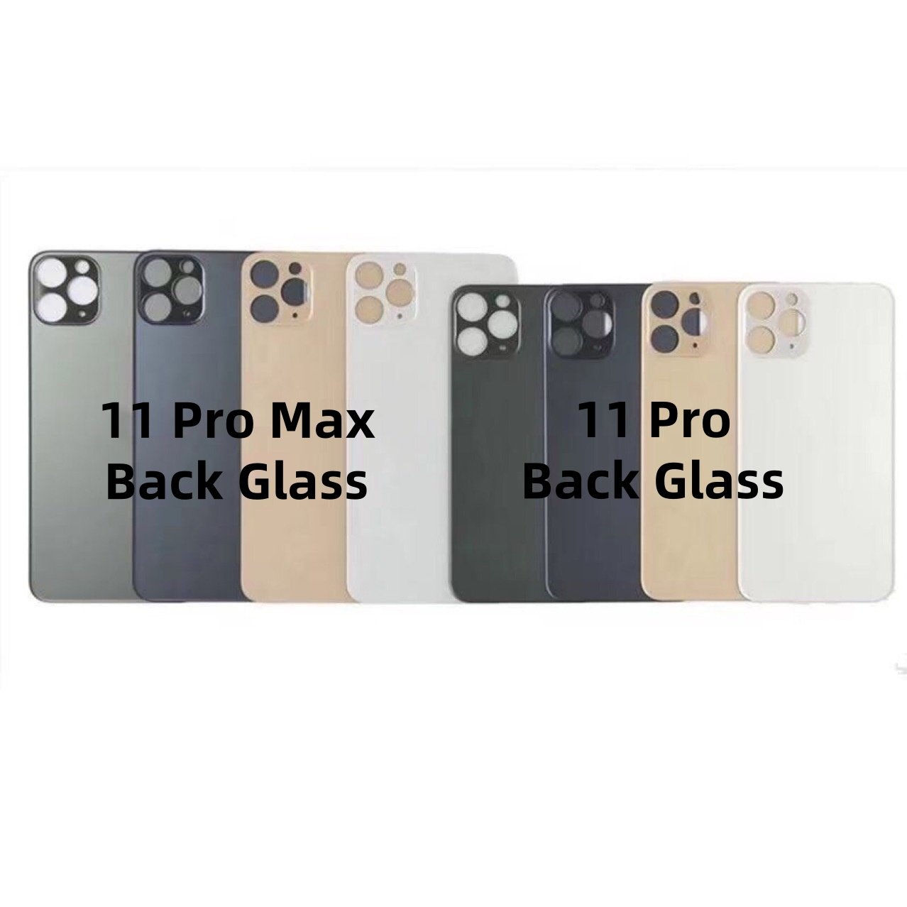 for iPhone 11 11Pro 11 Pro Max Original OEM Big Camera Hole Rear Back Glass Cover Housing Replacement with Logo CE Mark