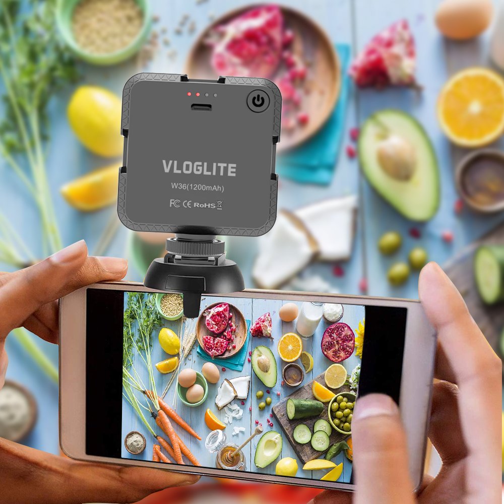 Vloglite W36 pocket Photo Studio Accessories LED Photography Rechargeable LED Video Light camera lighting