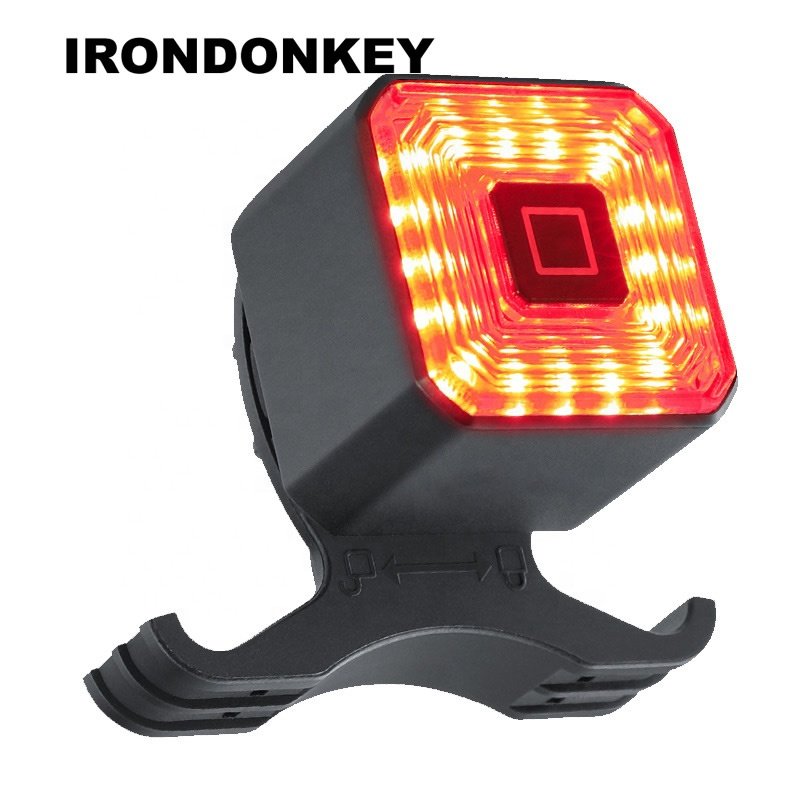 IRONDONKEY High Brightness LED Warning Lights Bicycle Brake Taillights Sensor Outdoor Night Riding Mountain Bike Accessories
