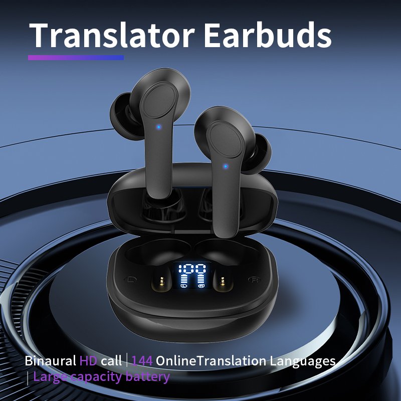 Language Translation Earbuds B11 Bluetooth V5.3 Up to 98% Translation Accuracy Offline Translation Long Battery fit iOS &Android