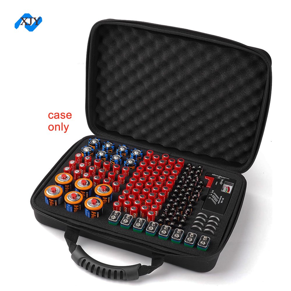Shockproof Water-Resistant Hard Battery Organizer Storage Box Carrying Case Bag Holder for Battery Tester