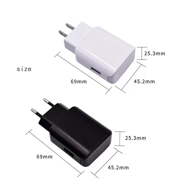 Factory Customization 5V2.1a Mobile Phone Charger Adapters Travel Socket Type UK/EU Plug Customizable Cell Phone Accessories