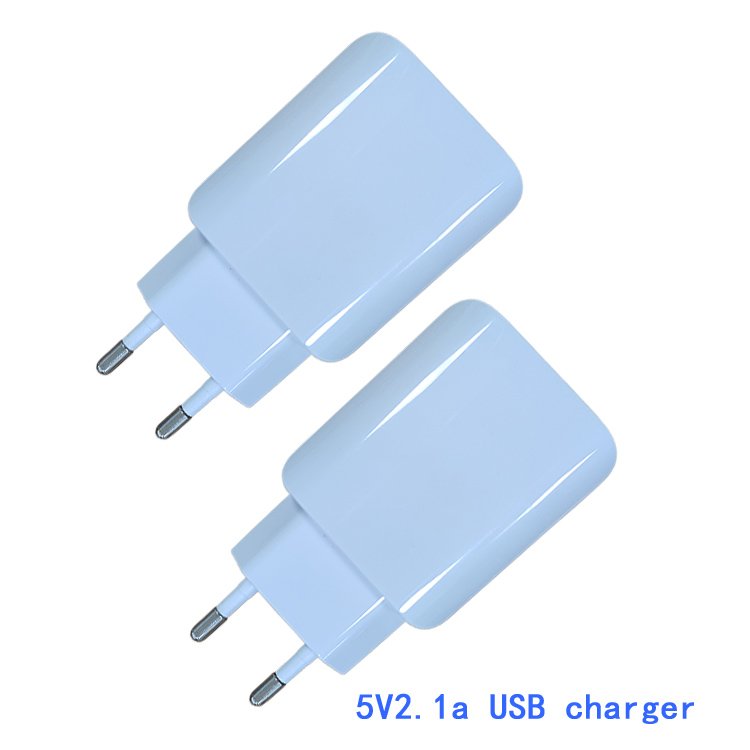 Factory Customization 5V2.1a Mobile Phone Charger Adapters Travel Socket Type UK/EU Plug Customizable Cell Phone Accessories