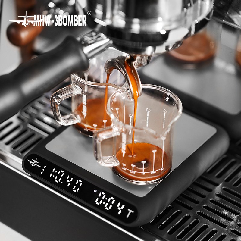 MHW-3BOMBER Smart Drip Espresso Coffee Scale with Auto Timer USB Charging Kitchen Electronic Scale Cafe Home Barista Accessories