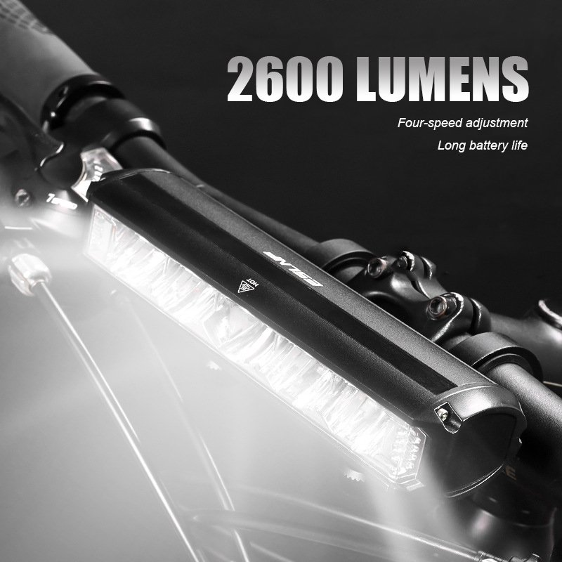 2024 New High-Bright 900-2600 Lumen Recharablely Front Cycling Light Waterproof Night Riding Accessories Outdoor Bicycle Battery