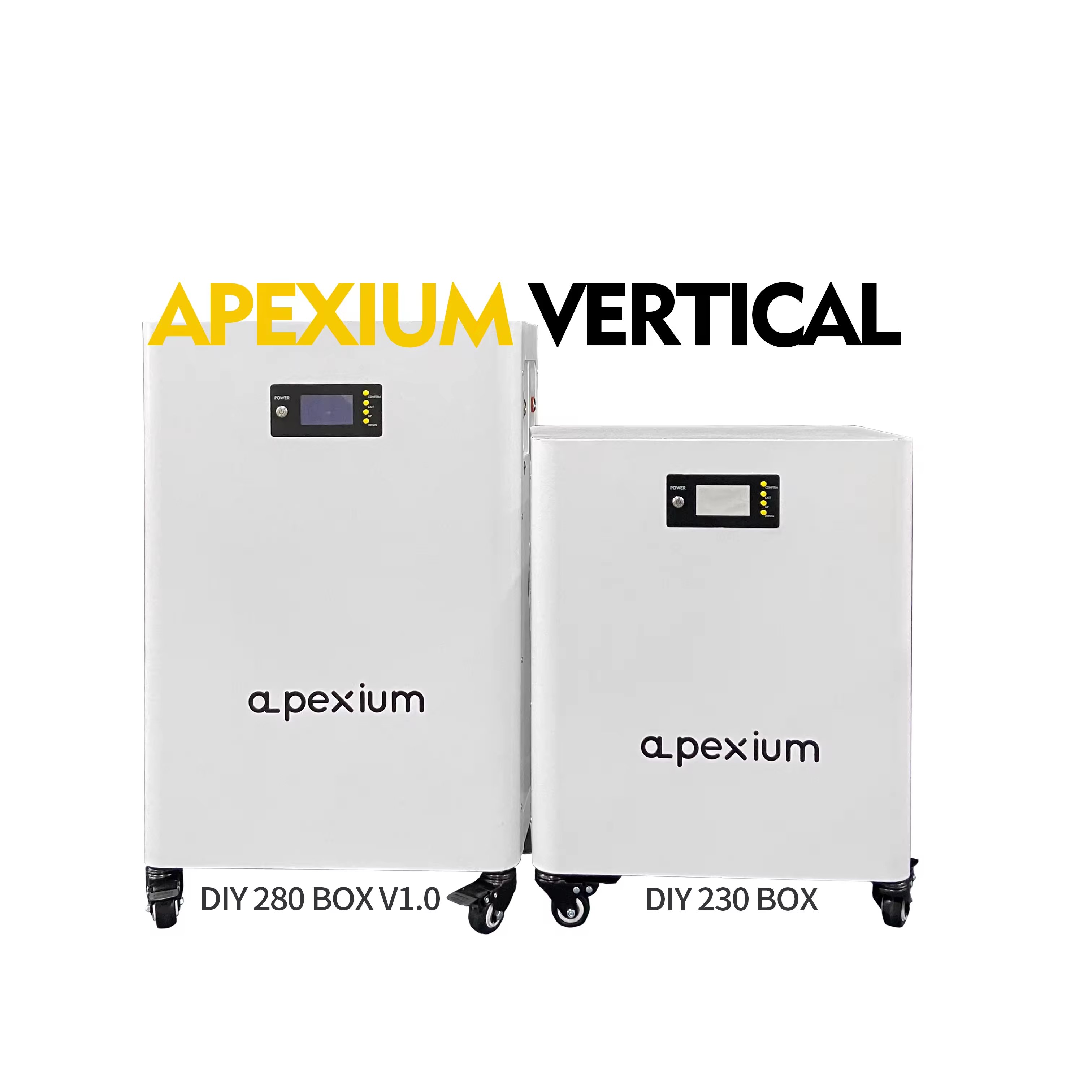 Apexium Standing 280 16pcs 280Ah 48V Empty Case DIY Kits 230Aah 300Ah 320Ah Lifepo4 vertical Solar Energy Storage battery Case