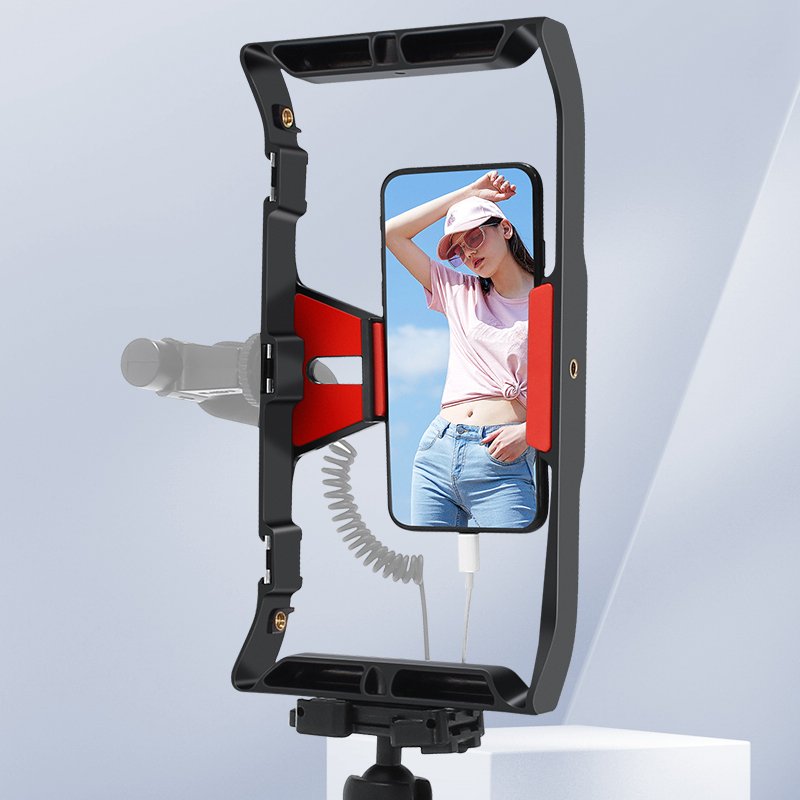 Video Recording Light Filling Lamp Live Camera Rabbit Cage Stable Shooting Mobile Phone Hand-held Camera Holder