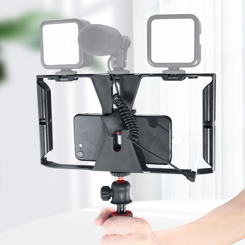 Video Recording Light Filling Lamp Live Camera Rabbit Cage Stable Shooting Mobile Phone Hand-held Camera Holder
