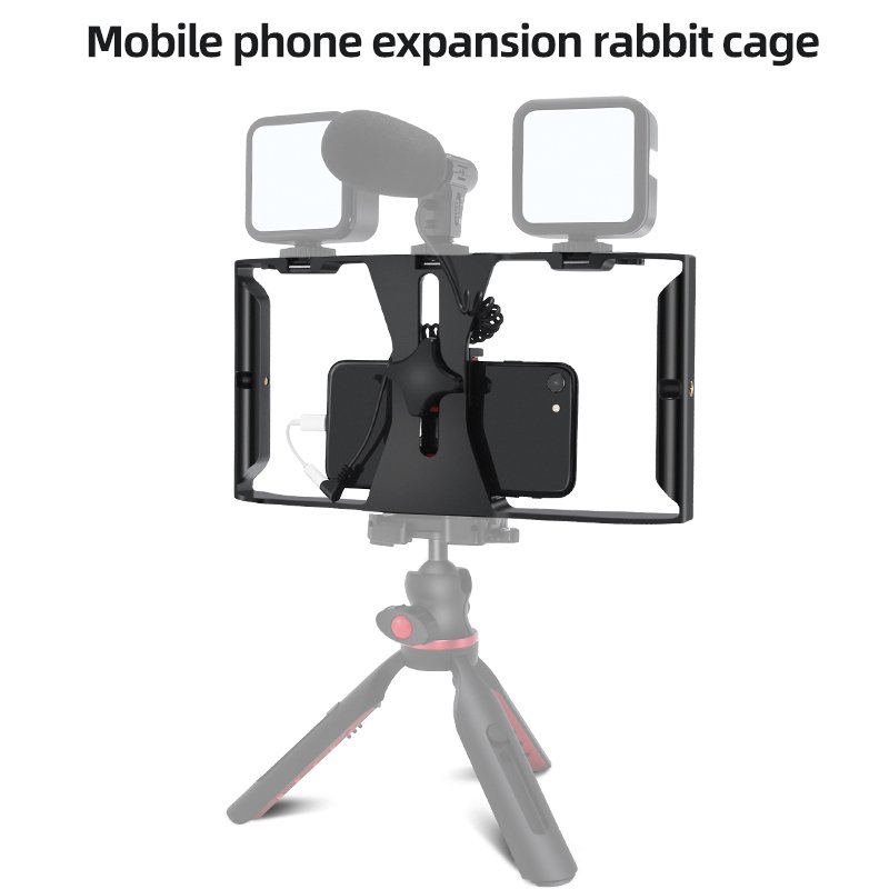Video Recording Light Filling Lamp Live Camera Rabbit Cage Stable Shooting Mobile Phone Hand-held Camera Holder