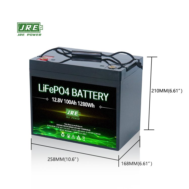LFP 12.8V 100Ah 1280Wh Lithium Battery Buzzer Alarm 12V RV Camping Car Caravan Lithium-ion Battery Pack for Recreational Vehicle