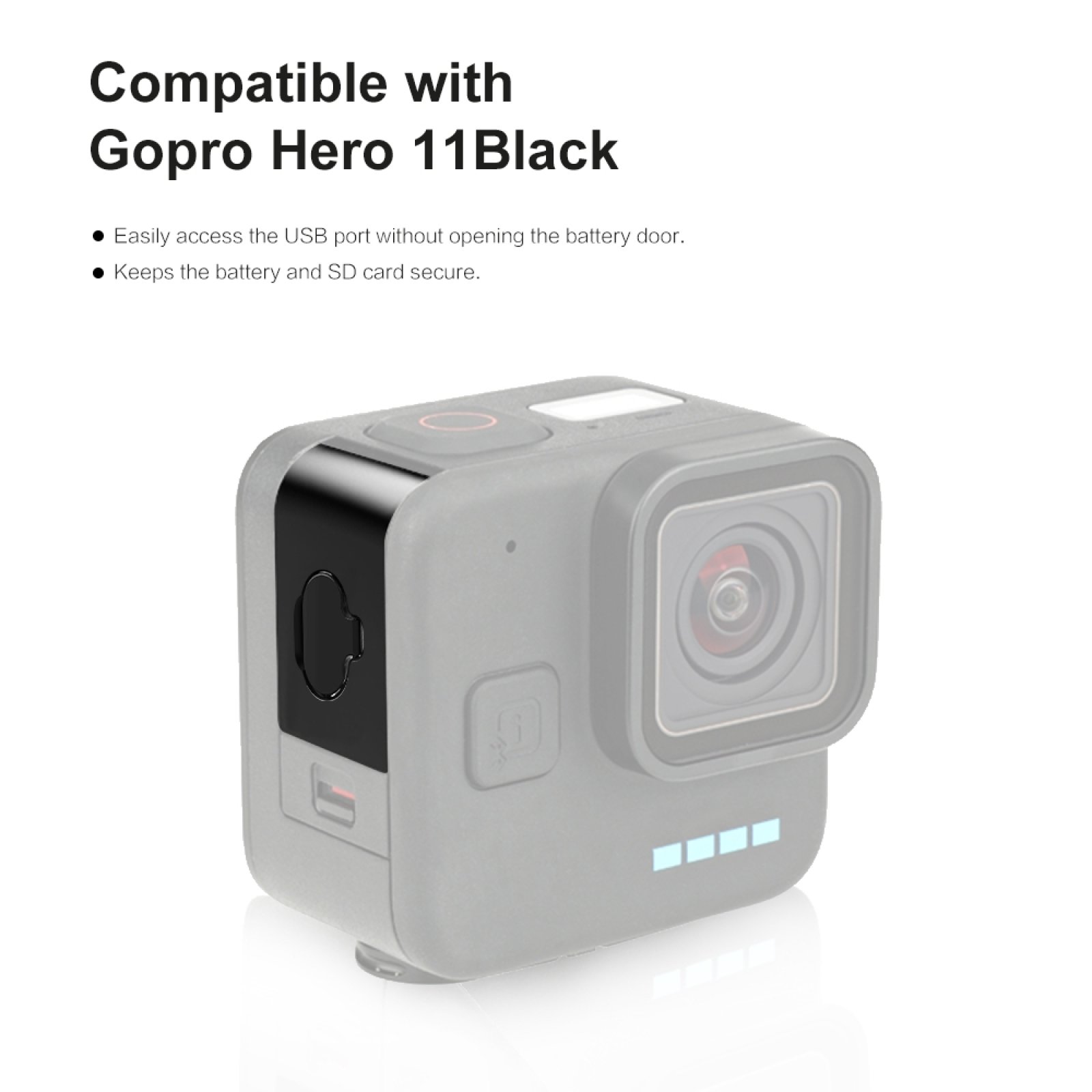 Metal Battery Side Interface Cover Dustproof Cap For GoPro Hero11 Mini Camera Accessories Battery cover side door