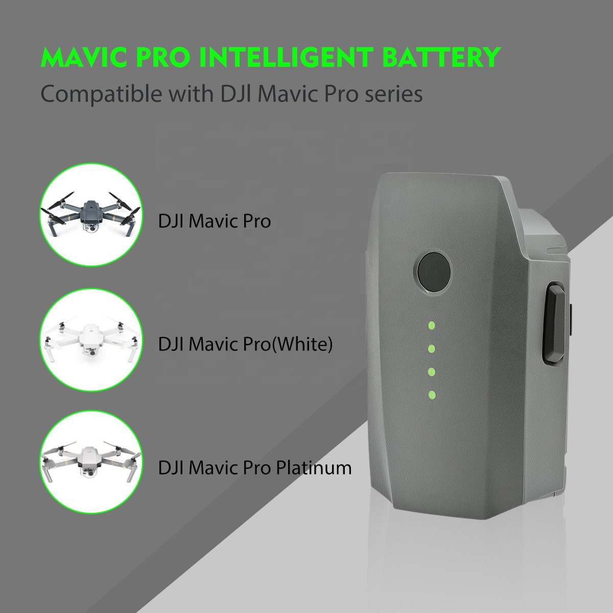 3830mAh 11.4V Intelligent Drone Flight Batterie Mavic Pro Replacement Li-Po Battery for DJI Mavic Pro Accessories