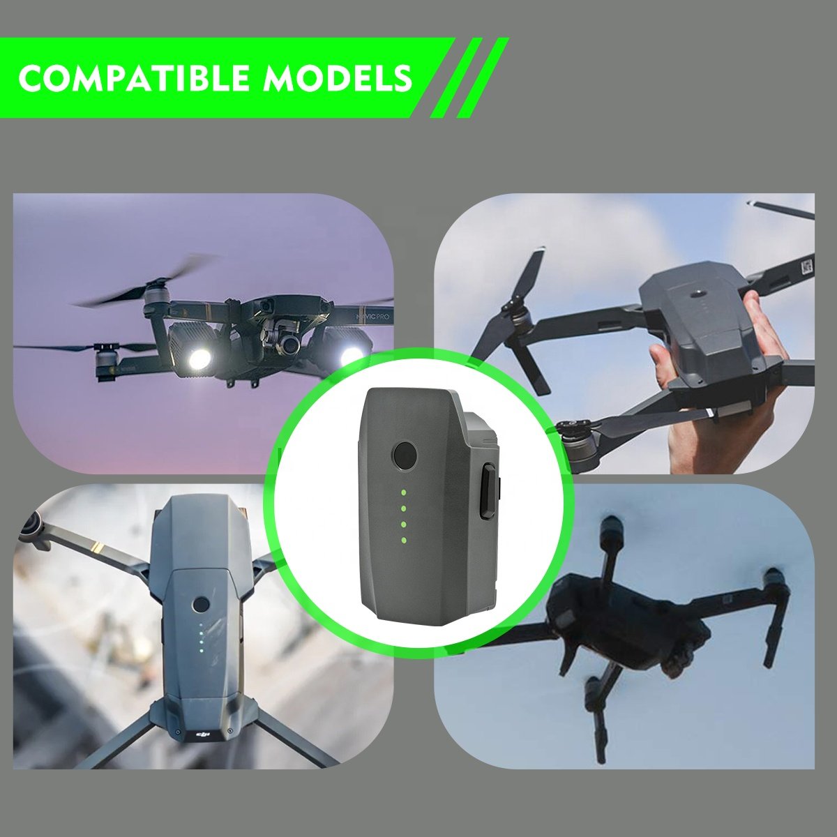 3830mAh 11.4V Intelligent Drone Flight Batterie Mavic Pro Replacement Li-Po Battery for DJI Mavic Pro Accessories