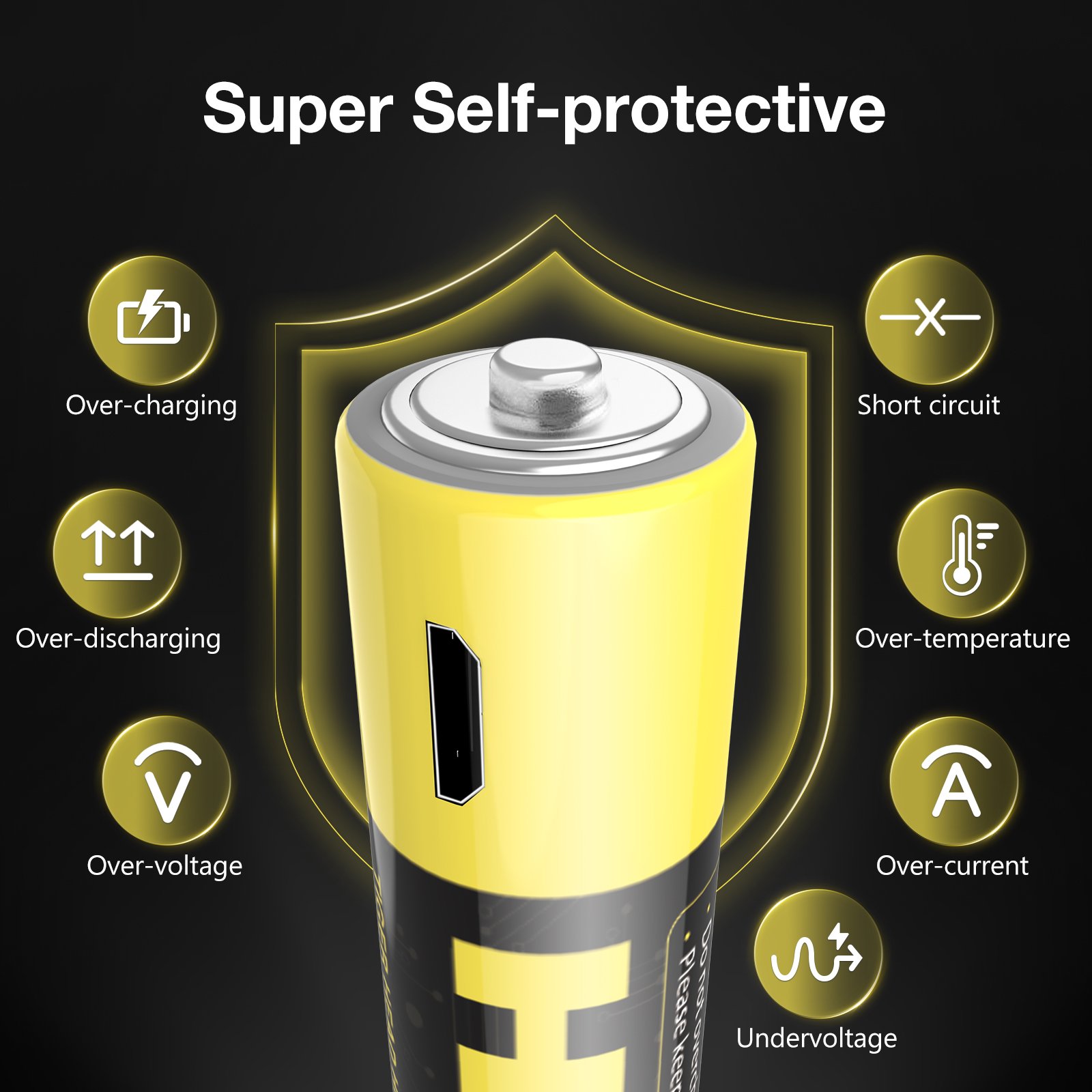 Tiger Head Battery USB battery rechargeable 600mWh AAA Rechargeable li-ion battery