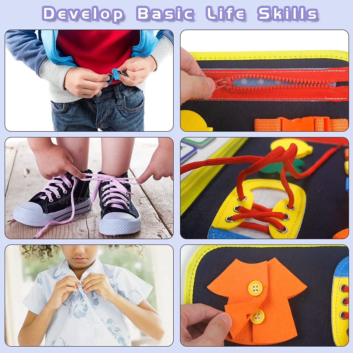 DIY toys for children felt busy board activity board toddler montessori toys felt kids educational busy board