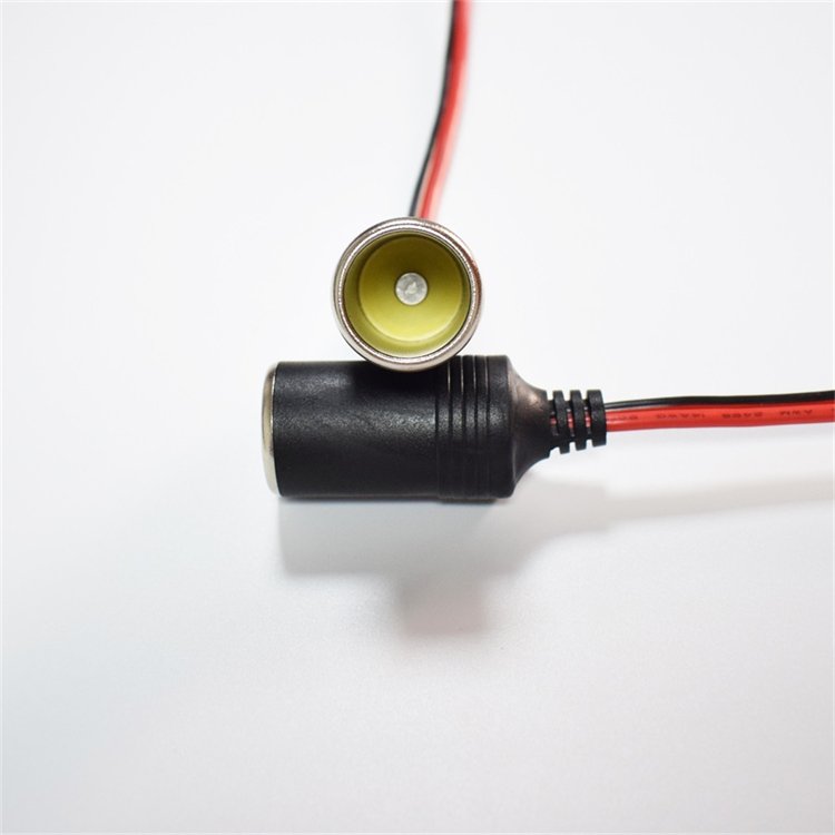 12V24V Car Cigarette Lighter Female Socket to Alligator Clip Extension Cable 18AWG Crocodile Clips Power Cable 3.28ft/1m