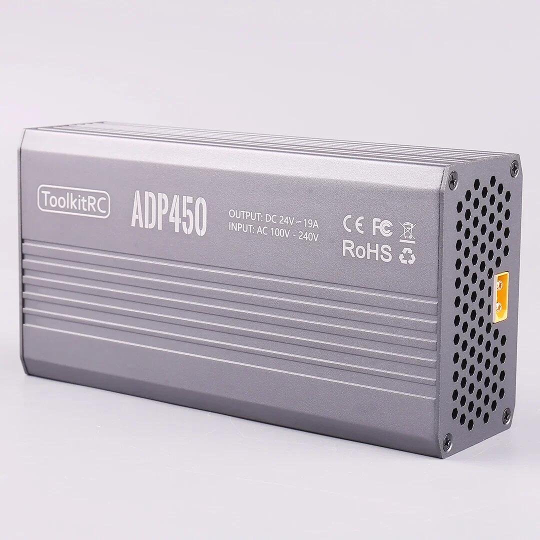 ToolkitRC ADP450 Power Supply Adapter 450W XT60 output 24V19A AC input 100V-240V ToolkitRC M8D M6D M8P Battery Charger model