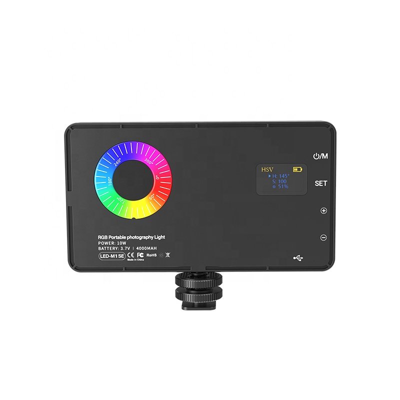 MAMEN Mini Portable Rechargeable RGB Bi Color Fill Panel Light Camera LED Video Lighting Equipment For Professional Photography