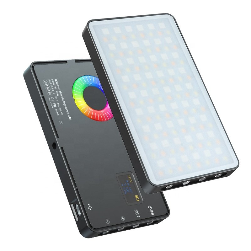 MAMEN Mini Portable Rechargeable RGB Bi Color Fill Panel Light Camera LED Video Lighting Equipment For Professional Photography
