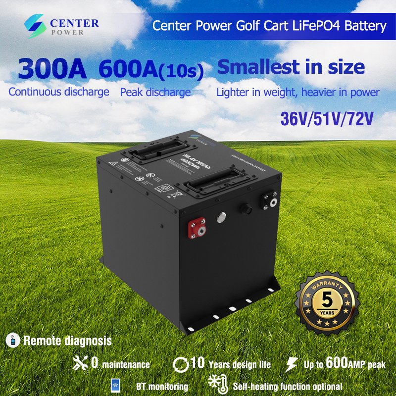 Center Power golf cart 36v lithium-ion battery lifepo4 lithium battery 36V 105Ah