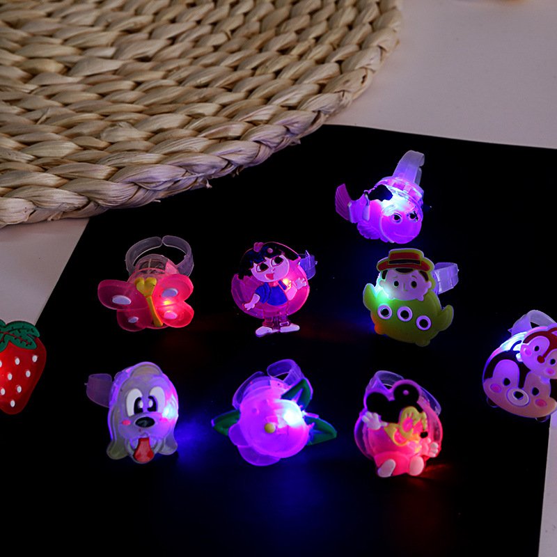 Hot Selling New Creative Luminous Rings Children's Toys Flash Gifts LED Cartoon Lights Glow Cosplay Party Led Accessories