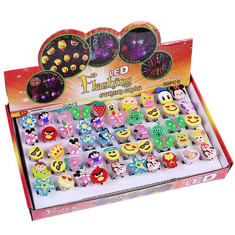 Hot Selling New Creative Luminous Rings Children's Toys Flash Gifts LED Cartoon Lights Glow Cosplay Party Led Accessories