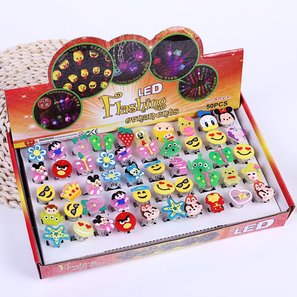 Hot Selling New Creative Luminous Rings Children's Toys Flash Gifts LED Cartoon Lights Glow Cosplay Party Led Accessories