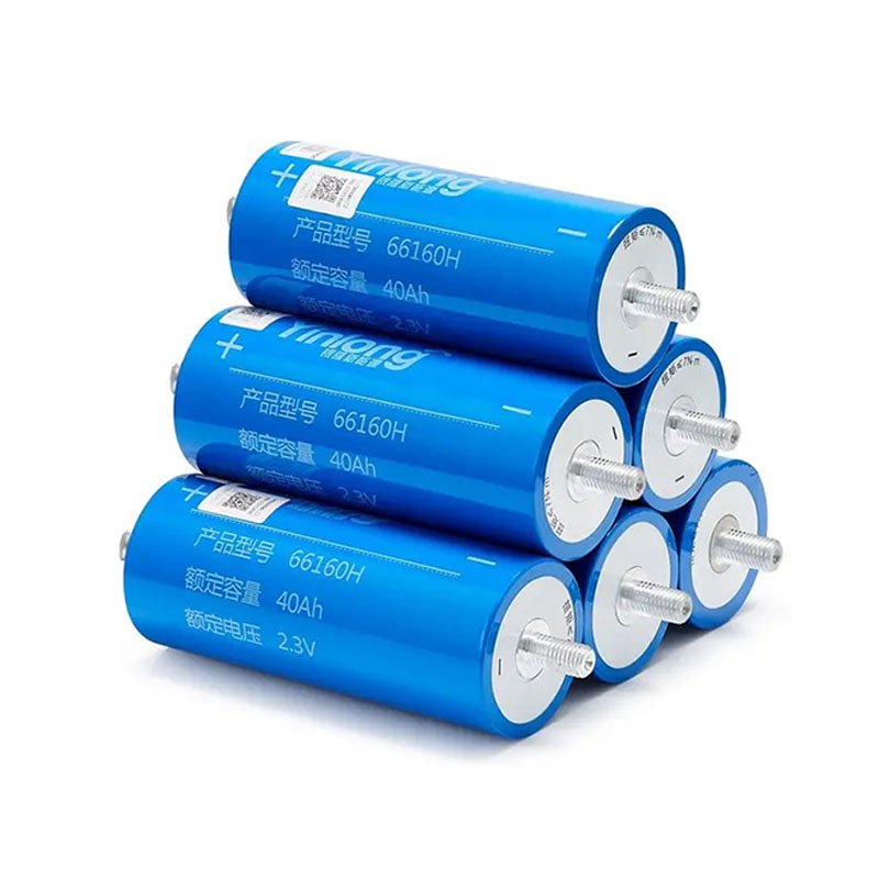 Ying Long LTO 45Ah 40Ah 2.3V Cylindrical 66160 LTO66160 Yinglong Lithium Ion Titanat Batterie A Grade With Holder Busbars