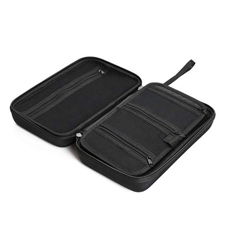 Black EVA External Hard Drive Charger Battery Power Bank Portable Carrying Case Travel Accessories Electronic Organizer Bag