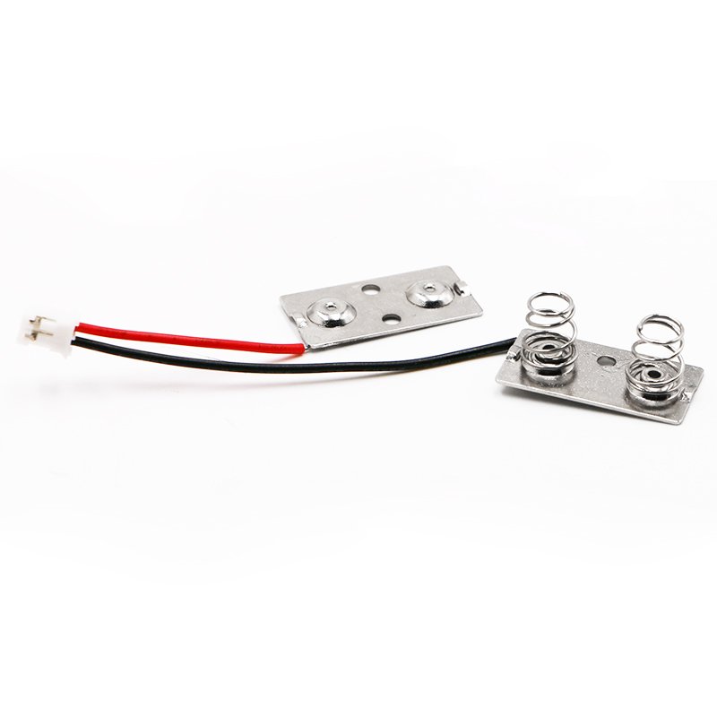 Poding Spring Contact with Wire Stamped and Soldered Electronical Battery Spring Contact With Wire AA Battery Contact