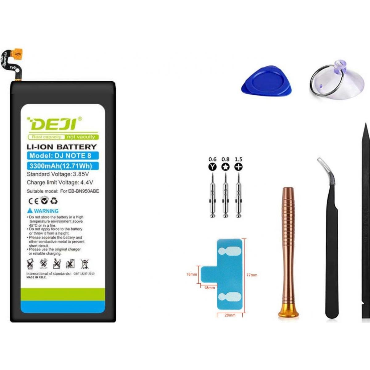 smartphone accessories factory OEM battery for Samsung note 8