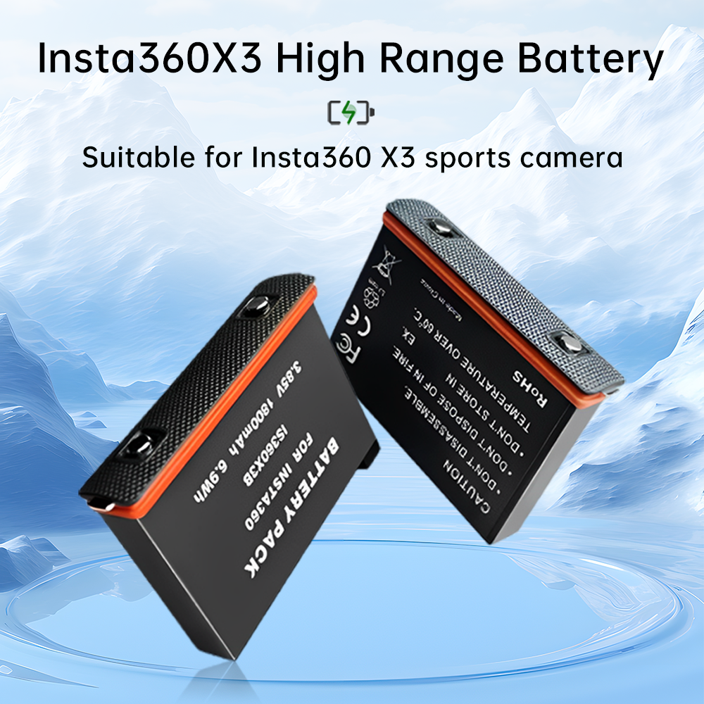 1800mAh Battery For Insta360 ONE X3 Battery Portable Charger For Insta360 ONE X3 Batteries Action Accessories