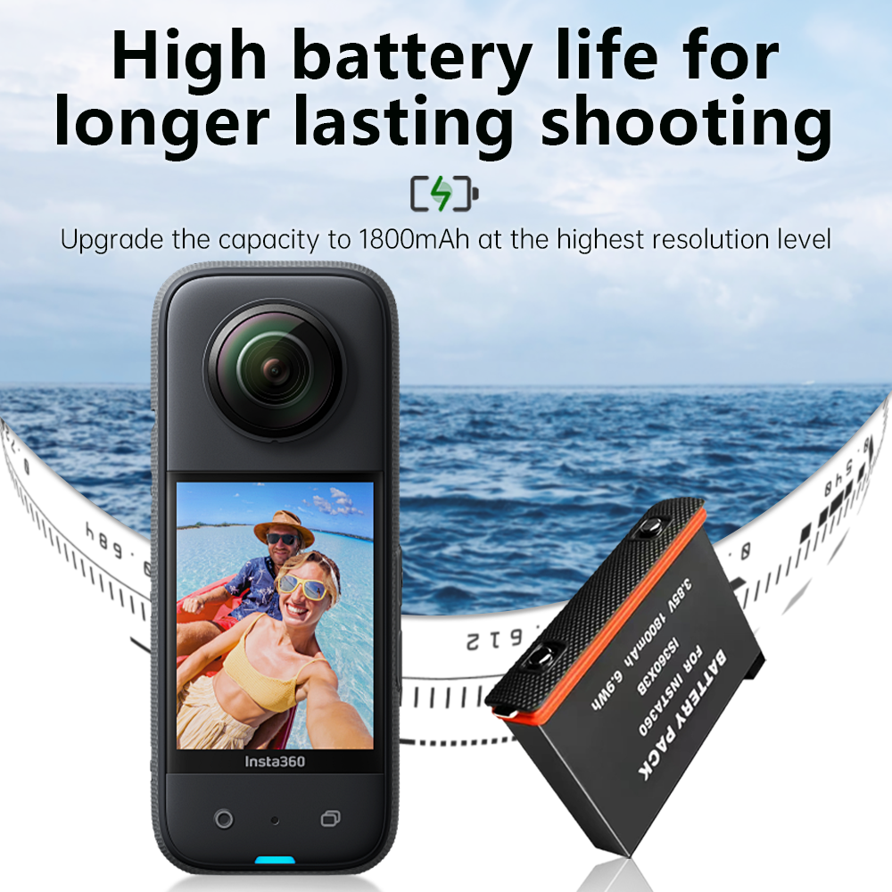 1800mAh Battery For Insta360 ONE X3 Battery Portable Charger For Insta360 ONE X3 Batteries Action Accessories