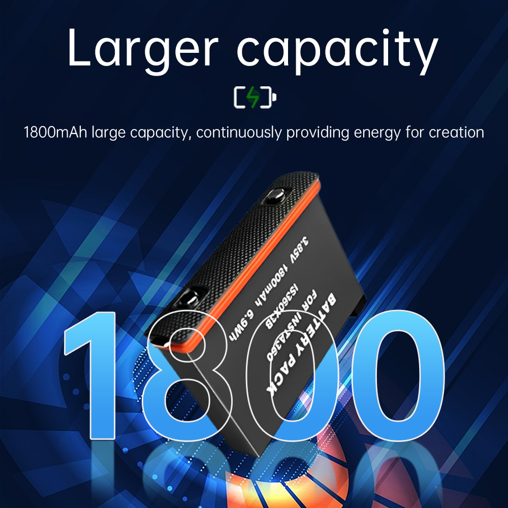 1800mAh Battery For Insta360 ONE X3 Battery Portable Charger For Insta360 ONE X3 Batteries Action Accessories