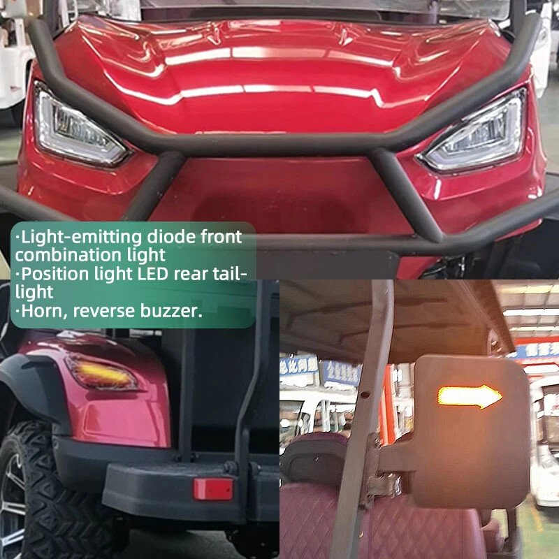 48/72V New Style B Modern Fashion 2023 Brand Design 4 Seat Sightseeing Bus Club Cart Electric Golf Buggy Hunting Cart buggy